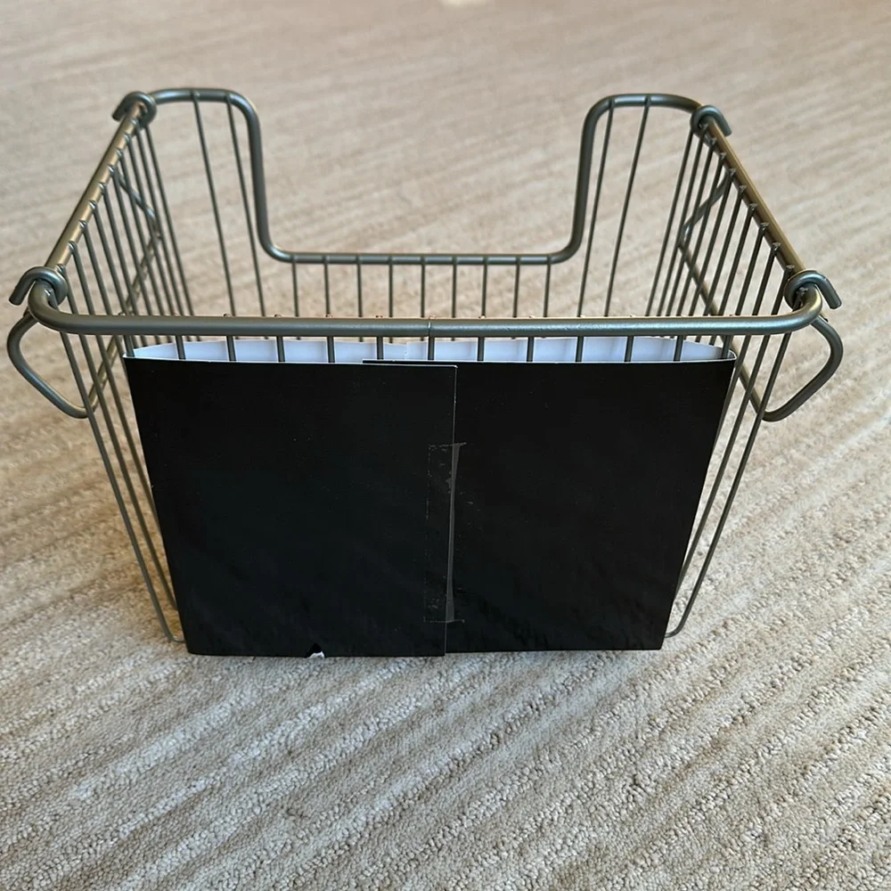 88 Main Vanity Stacking Bath Basket Champagne Finish, Space Saving, Stackable